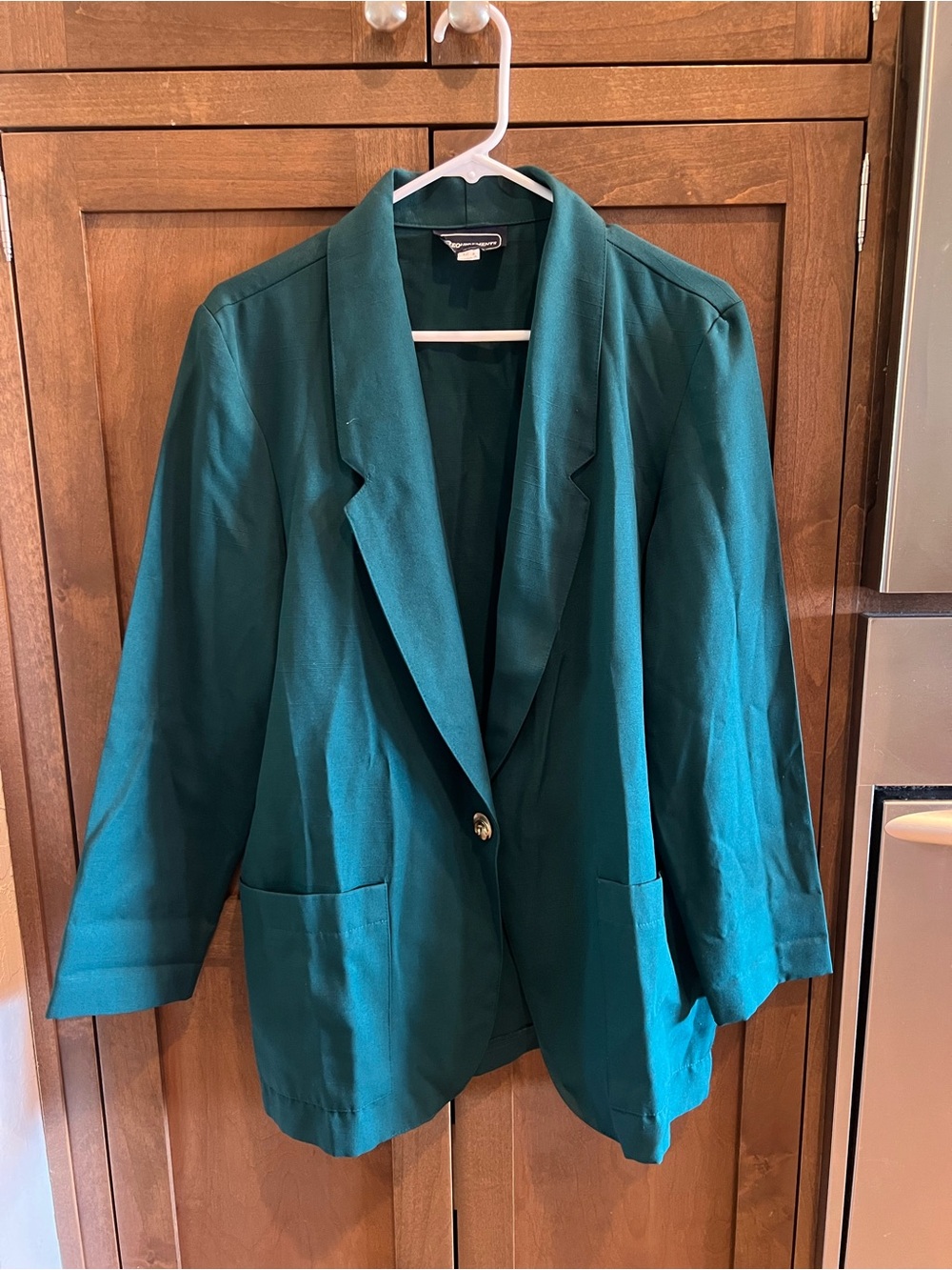 Vintage 90s Requirements Teal Corporate Power Blazer